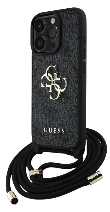 GUESS CARCASA CROSSBODY STRAP 4G IPHONE 16 PRO NEGRO