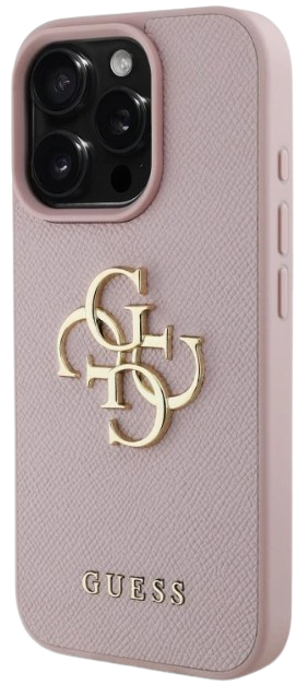 GUESS CARCASA GRAINED 4G IPHONE 16 PRO ROSA