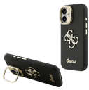 GUESS CARCASA GRAINED 4G SOPORTE CAMARA IPHONE 17 NEGRO