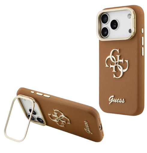 [GUHCP17XPCS4GSW] GUESS CARCASA GRAINED 4G SOPORTE CAMARA IPHONE 17 PRO MAX MARRON