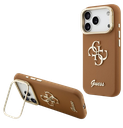 GUESS CARCASA GRAINED 4G SOPORTE CAMARA IPHONE 17 PRO MAX MARRON
