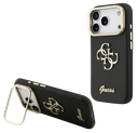 GUESS CARCASA GRAINED 4G SOPORTE CAMARA IPHONE 17 PRO MAX NEGRO