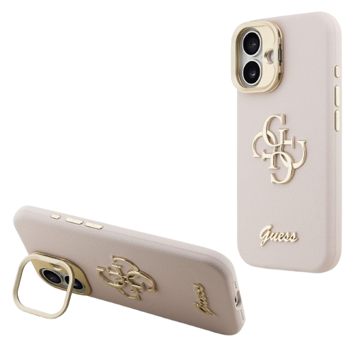 [GUHCP17SPCS4GSP] GUESS CARCASA GRAINED 4G SOPORTE CAMARA IPHONE 17 ROSA