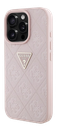 GUESS CARCASA GRAINED 4G STAMP TRIANGLE IPHONE 16 PRO ROSA