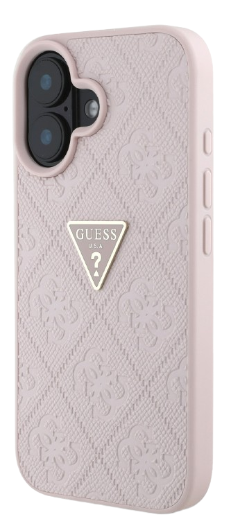 [GUHCP16SPGP4STRP] GUESS CARCASA GRAINED 4G STAMP TRIANGLE IPHONE 16 ROSA