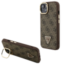 GUESS CARCASA MAGSAFE 4G TRIANGLE SOPORTE CAMARA IPHONE 15 MARRON