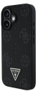 GUESS CARCASA MAGSAFE GRAINED PEONY TRIANGLE IPHONE 16 NEGRO