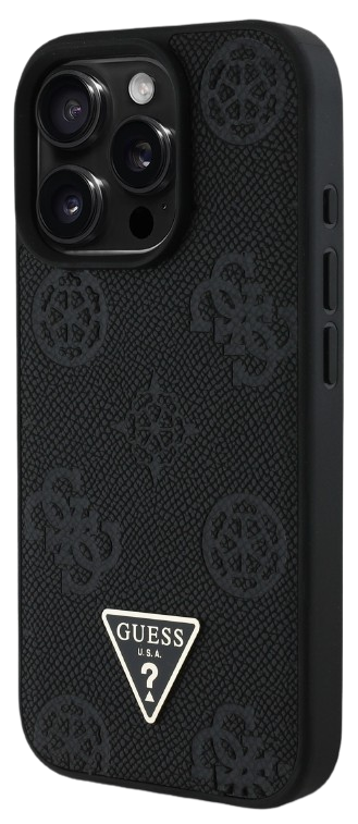 [GUHMP16LPGBTMK] GUESS CARCASA MAGSAFE GRAINED PEONY TRIANGLE IPHONE 16 PRO NEGRO