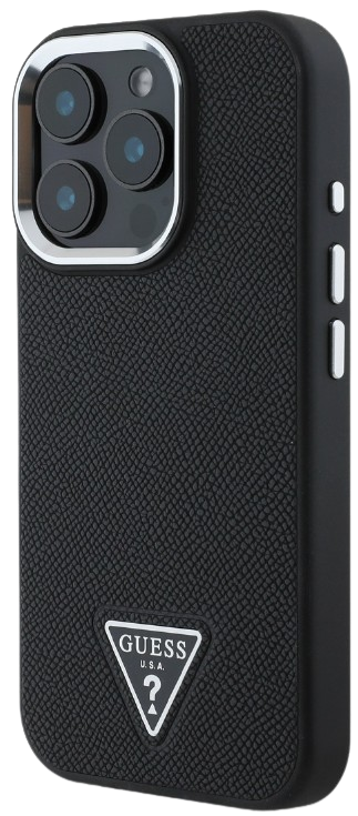 [GUHMP16XPGTSPSK] GUESS CARCASA MAGSAFE GRAINED TRIANGLE LOGO IPHONE 16 PRO MAX NEGRO
