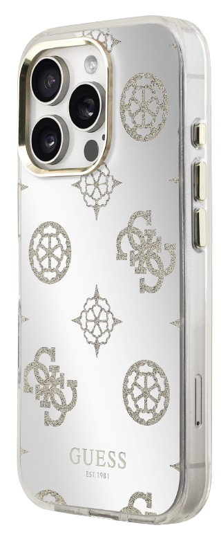 GUESS CARCASA MAGSAFE MIRROR GLITTER IPHONE 16 PRO MAX DORADO