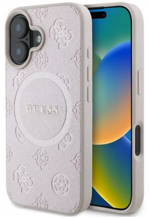 [GUHMP16SPSAPSMEP] GUESS CARCASA MAGSAFE PEONY CLASSIC IPHONE 16 ROSA