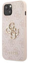 GUESS CARCASA METAL LOGO IPHONE 13 ROSA