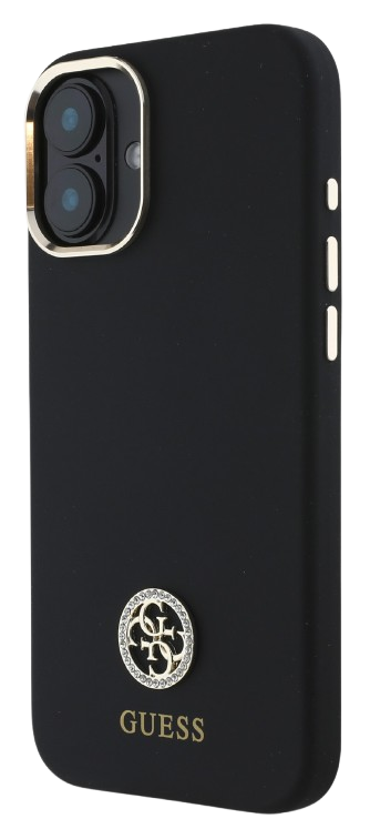 [GUHCP16MM4DGPK] GUESS CARCASA SILICONE STRASS IPHONE 16 PLUS NEGRO