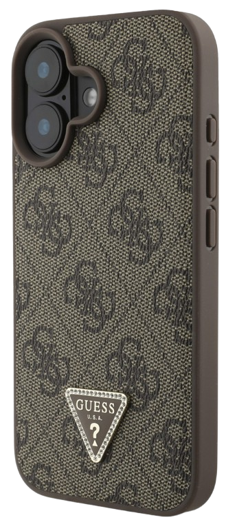 [GUHCP16MP4TDPW] GUESS CARCASA TRIANGLE STRASS IPHONE 16 PLUS MARRON