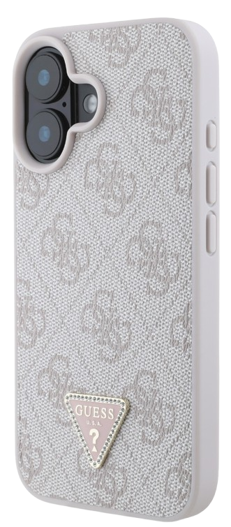 [GUHCP16MP4TDPP] GUESS CARCASA TRIANGLE STRASS IPHONE 16 PLUS ROSA