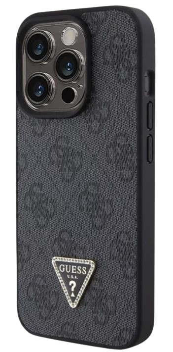 [GUHCP16XP4TDPK] GUESS CARCASA TRIANGLE STRASS IPHONE 16 PRO MAX NEGRO