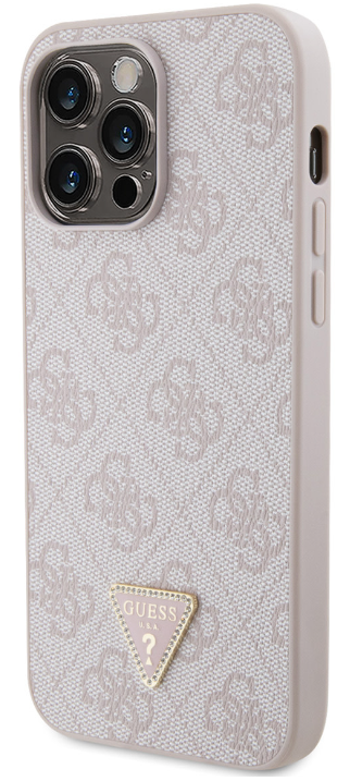 GUESS CARCASA TRIANGLE STRASS IPHONE 16 PRO MAX ROSA