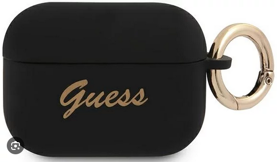 GUESS FUNDA SCRIPT SILICONA AIRPODS PRO NEGRO