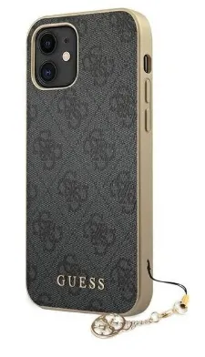 GUESS CARCASA 4G CHARM IPHONE 12 MINI GRIS