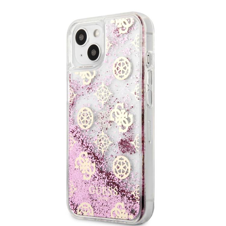 [GUHCP13LLGPEPI] GUESS carcasa GLITTER PEONY iphone 13 PRO ROSA