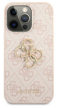 GUESS CARCASA METAL LOGO IPHONE 13 PRO MAX ROSA