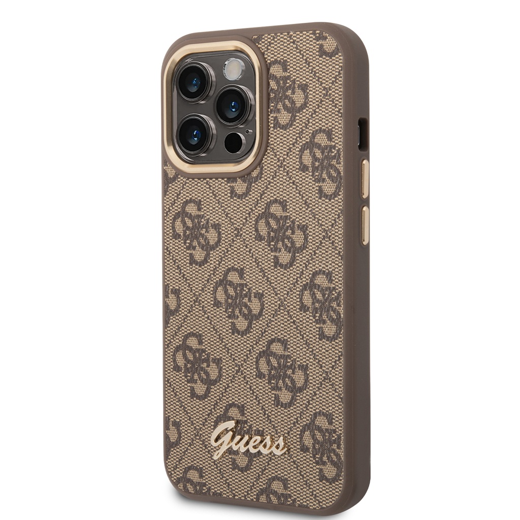 GUESS CARCASA 4G SCRIPT IPHONE 14 PLUS MARRON