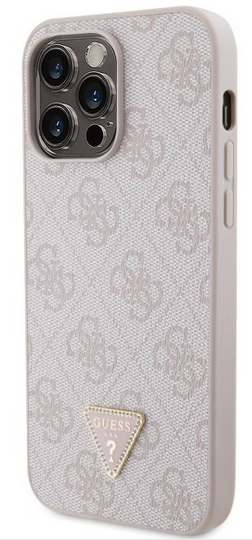 GUESS carcasa LOGO STRASS iphone 14 PRO MAX ROSA