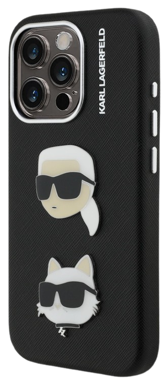 KARL LAGERFELD CARCASA GRAINED K&C IPHONE 15 PRO MAX NEGRO