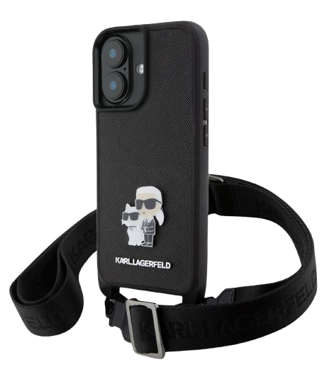 KARL LAGERFELD CARCASA K&C CROSSBODY IPHONE 16 NEGRO