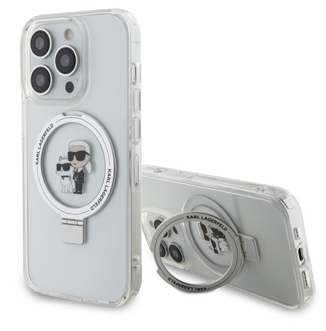 KARL LAGERFELD CARCASA MAGSAFE RINGSTAND IPHONE 15 PLUS