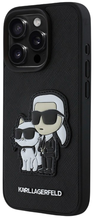 [KLHCP12MSANKCPK] KARL LAGERFELD CARCASA SAFFIANO K&C IPHONE 12/12 PRO NEGRO