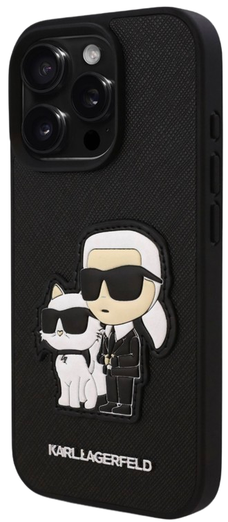 [KLHCP16XSANKCPK] KARL LAGERFELD CARCASA SAFFIANO K&C IPHONE 16 PRO MAX NEGRO