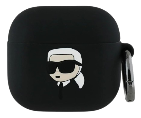 KARL LAGERFELD FUNDA SILICONA 3D NFT AIRPODS 4 NEGRO