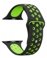 [B0932SP01] KSIX CORREA DEPORTIVA UNIVERSAL 22mm NEGRO/VERDE