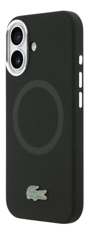 LACOSTE CARCASA MAGSAFE SILICONE CROC IPHONE 17 NEGRO