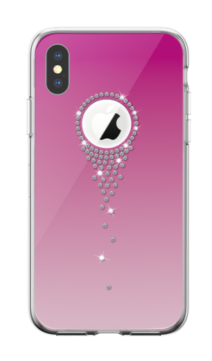 DEVIA CARCASA ANGEL TEARS SWAROVSKI IPHONE X/XS ROSA