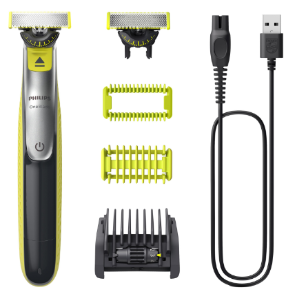 [QP283423] PHILIPS CORTABARBA ONEBLADE 360° / PEINE 5 LONGITUDES QP2834/23