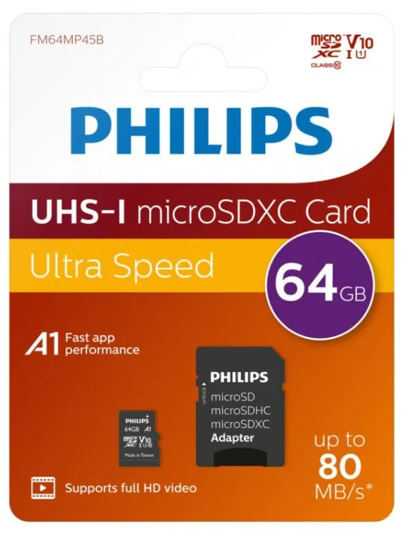 [FM64MP45B] PHILIPS TARJETA MICRO SDXC 64GB