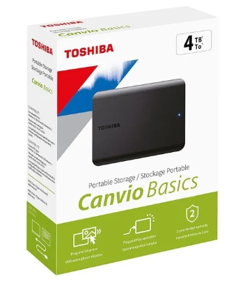 TOSHIBA DISCO DURO EXTERNO 4TB NEGRO