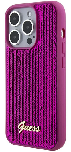 GUESS CARCASA SEQUIN IPHONE 15 PRO FUCSIA