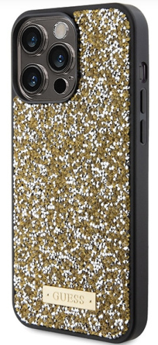 GUESS CARCASA RHINESTONE IPHONE 15 PRO ORO