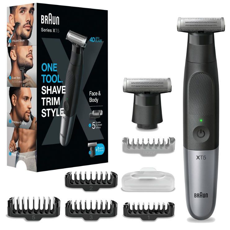 BRAUN AFEITADORA XT5110 CON BATERIA 5 ACCESORIOS/ 1 RECAMBIO