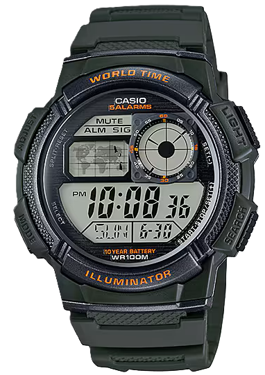 [AE1000W3A] CASIO RELOJ AE-1000W-3A VERDE