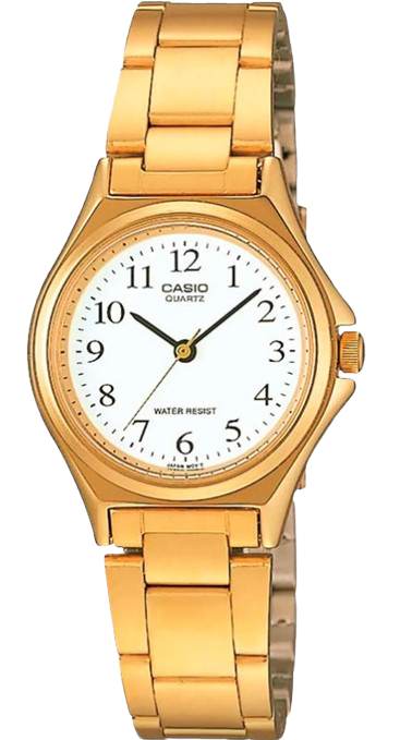 [LTP1130N7B] CASIO RELOJ LTP-1130N-7B ESFERA BLANCA / CORREA DORADA