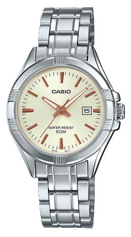 [LTP1308D9AVDF] CASIO RELOJ LTP-1308D-9AVDF ESFERA BLANCA / CORREA ACERO