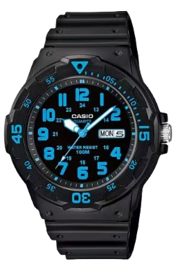[MRW200H2B] CASIO RELOJ MRW-200H-2B NEGRO / AZUL