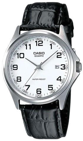 [MTP1183E7B] CASIO RELOJ MTP-1183E-7B ESFERA BLANCA / CORREA PIEL NEGRA