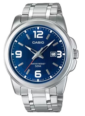 [MTP1314D2A] CASIO RELOJ MTP-1314D-2A ESFERA AZUL / ACERO
