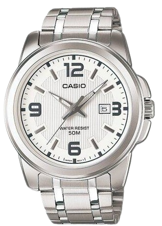 [MTP1314D7A] CASIO RELOJ MTP-1314D-7A ESFERA BLANCA / ACERO