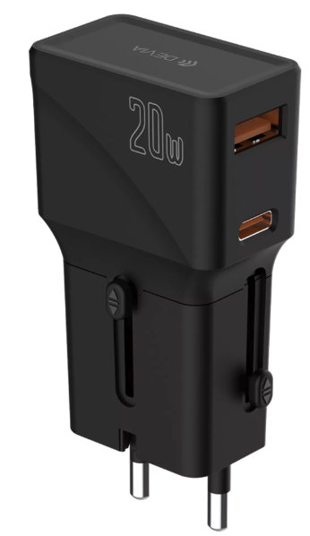 [DSTCMPQ20MBK] DEVIA CARGADOR MINI PD/QC 20W MULTIFUNCION (UK/EU/US/AU/CN)